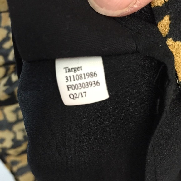 who What Wear Watercolor Cheetah Print Long Sleeve Ruffle Dress Women’s Size S - Picture 12 of 12